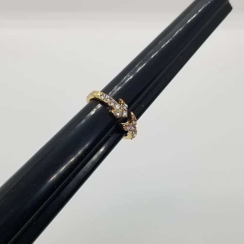 Jewelrystorm endless arrow gold rhinestone ring size 4.75